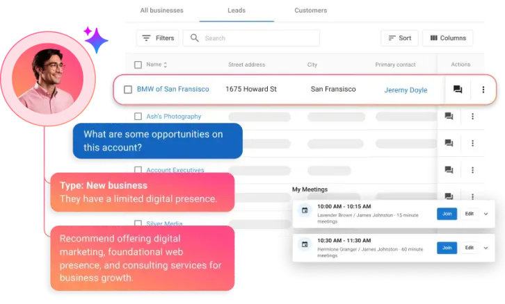 Turn sales calls to actions and insights